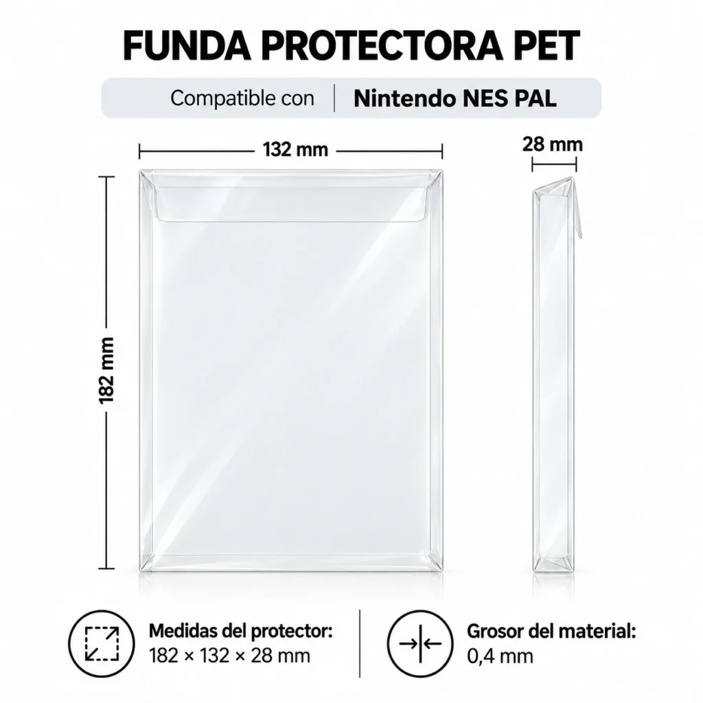 Funda Protectora PET para Nintendo NES PAL