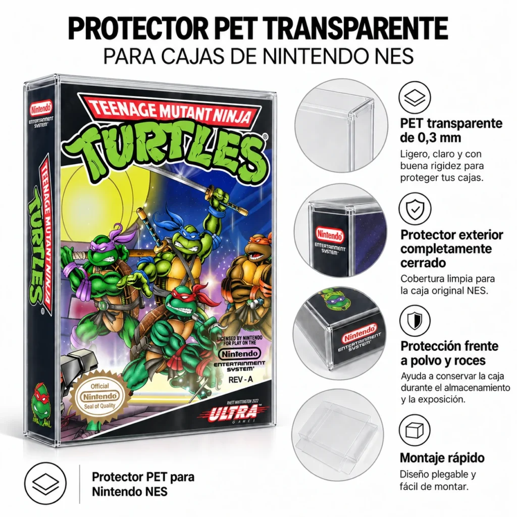 Protector PET para juegos Nintendo NES