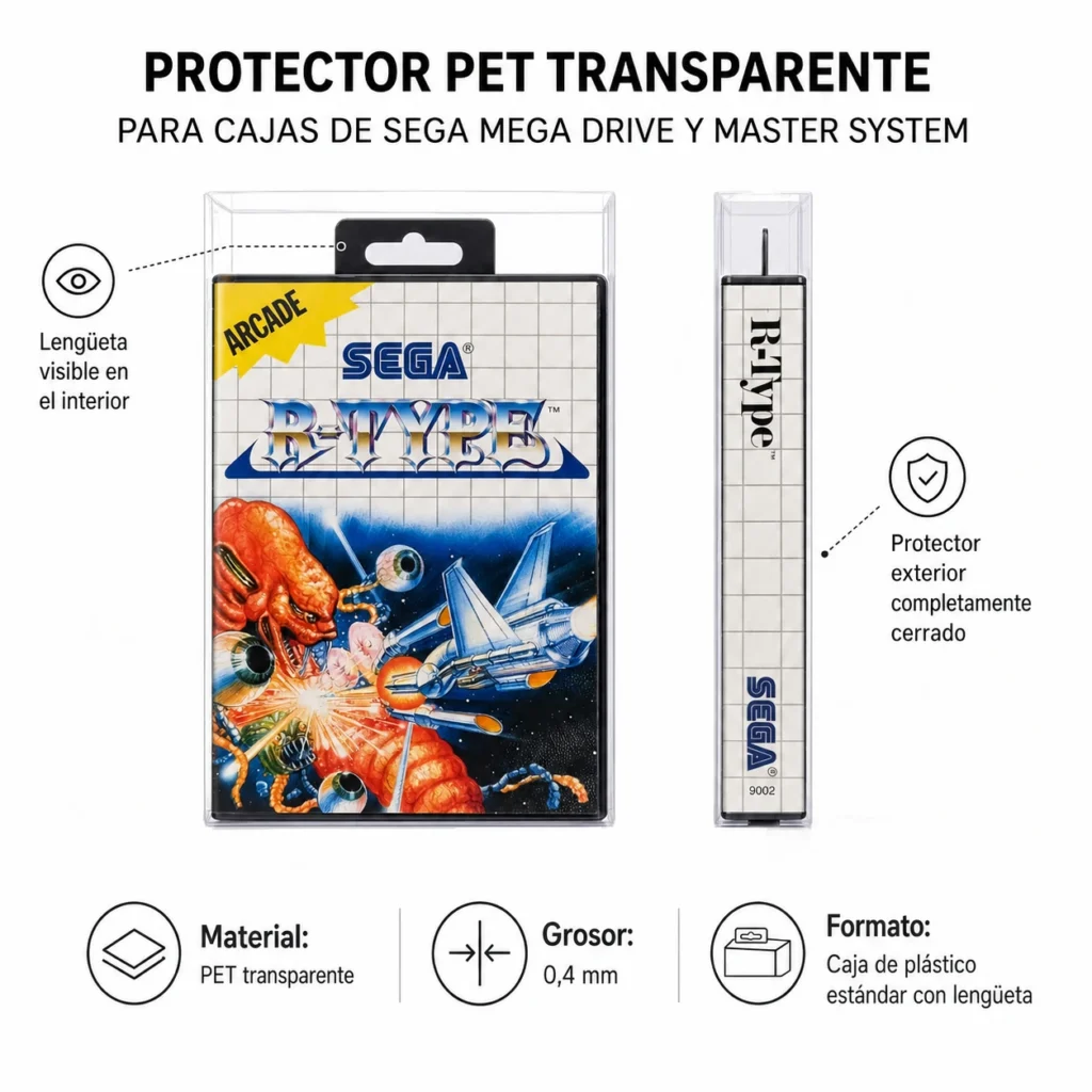 Características Fundas plastico juegos Master System