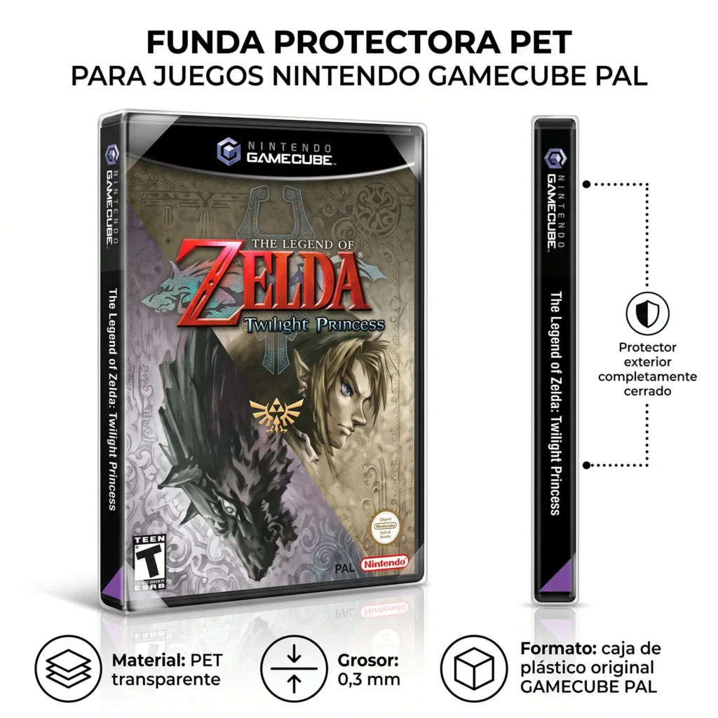 Funda Pet juegos Nintendo GameCube