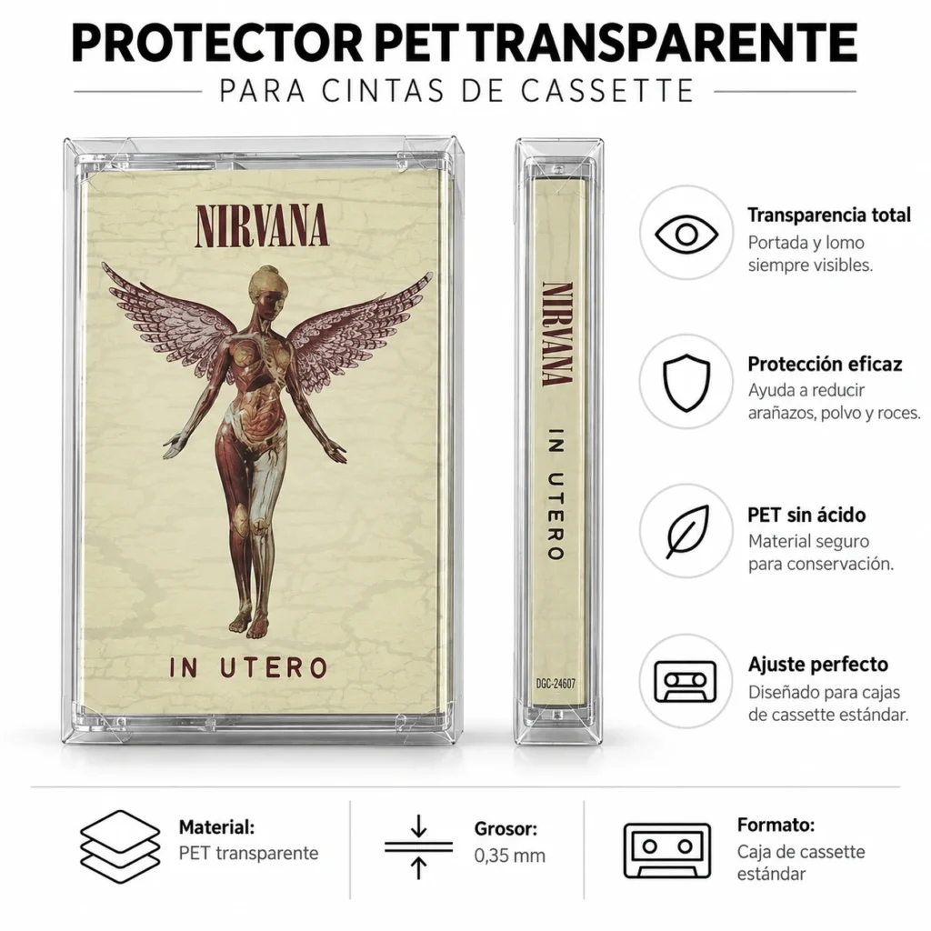 Funda protectora para cintas de cassette