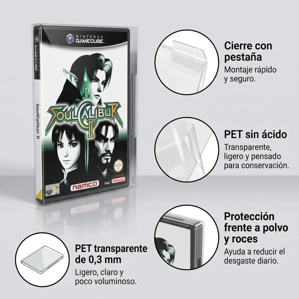 Funda transparente para juegos de Nintendo GameCube