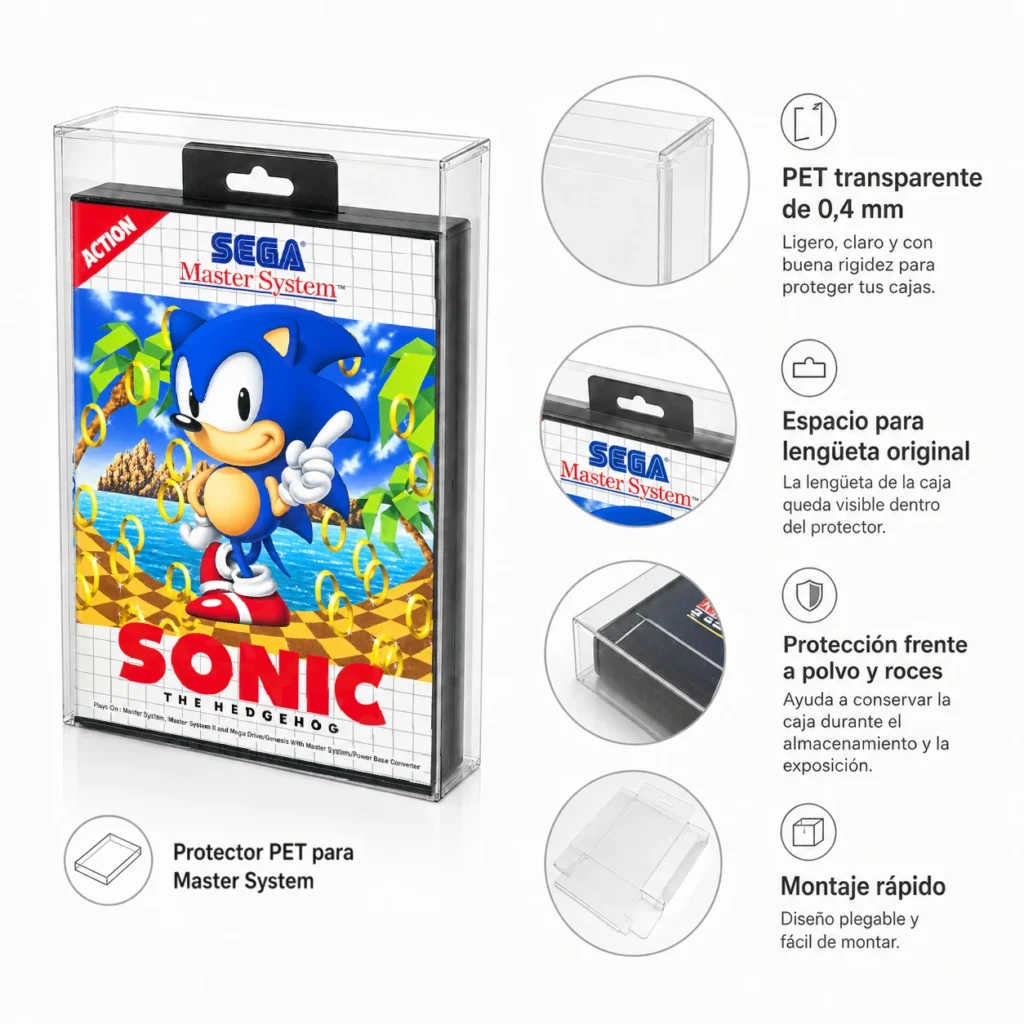 Protector PET para Master System