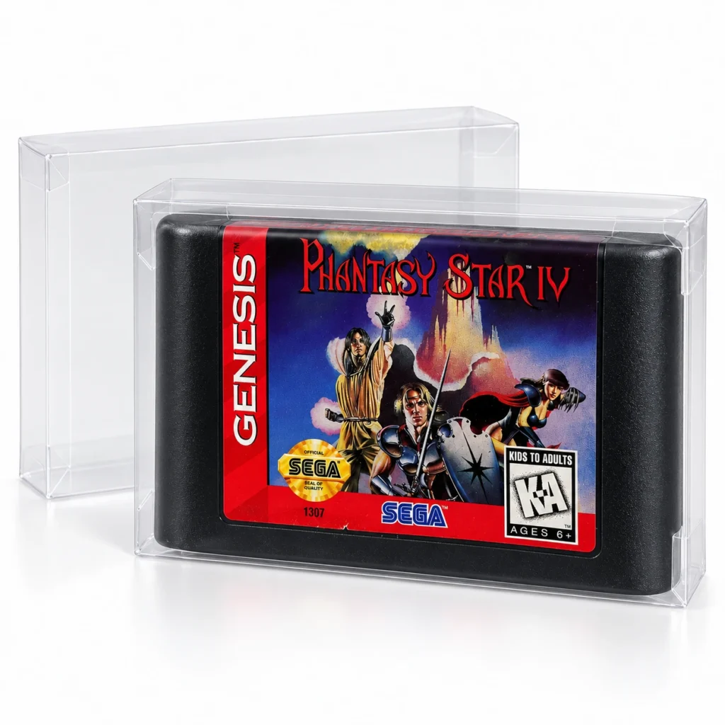 Protector PET para cartuchos sueltos de Sega Mega Drive
