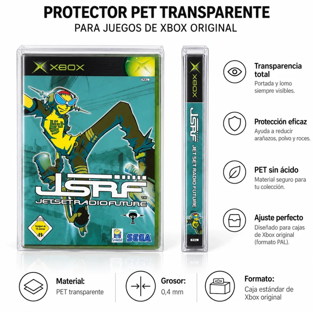 Protector PET para caja Xbox original