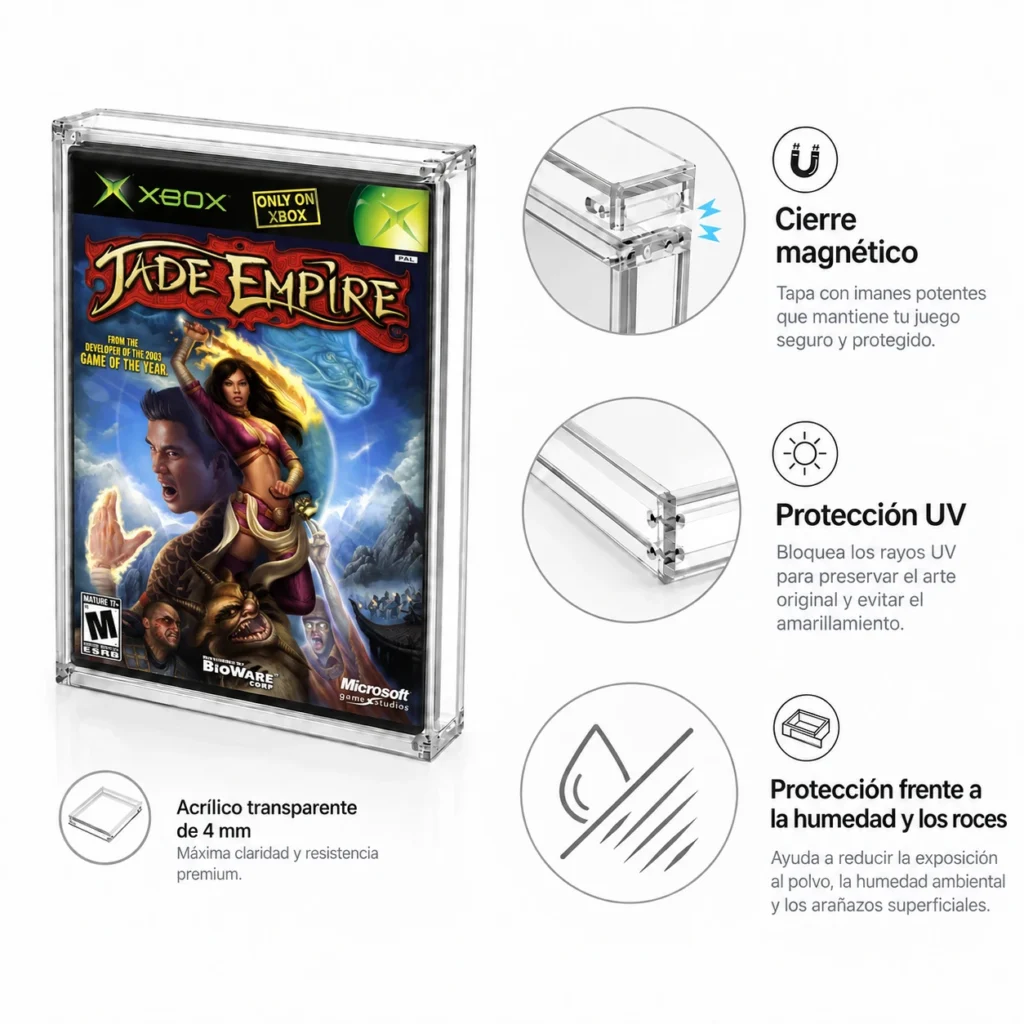 cajas metacrilato para juegos xbox