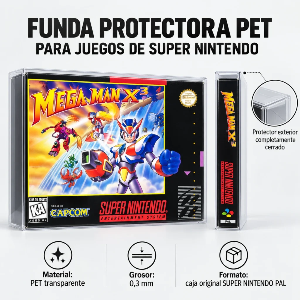 Funda PET Super Nintendo PAL
