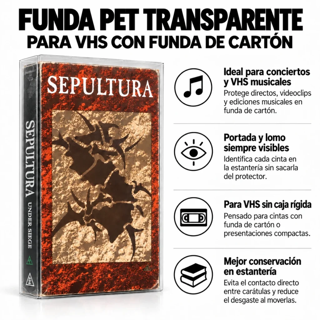 funda pet vhs musicales carton