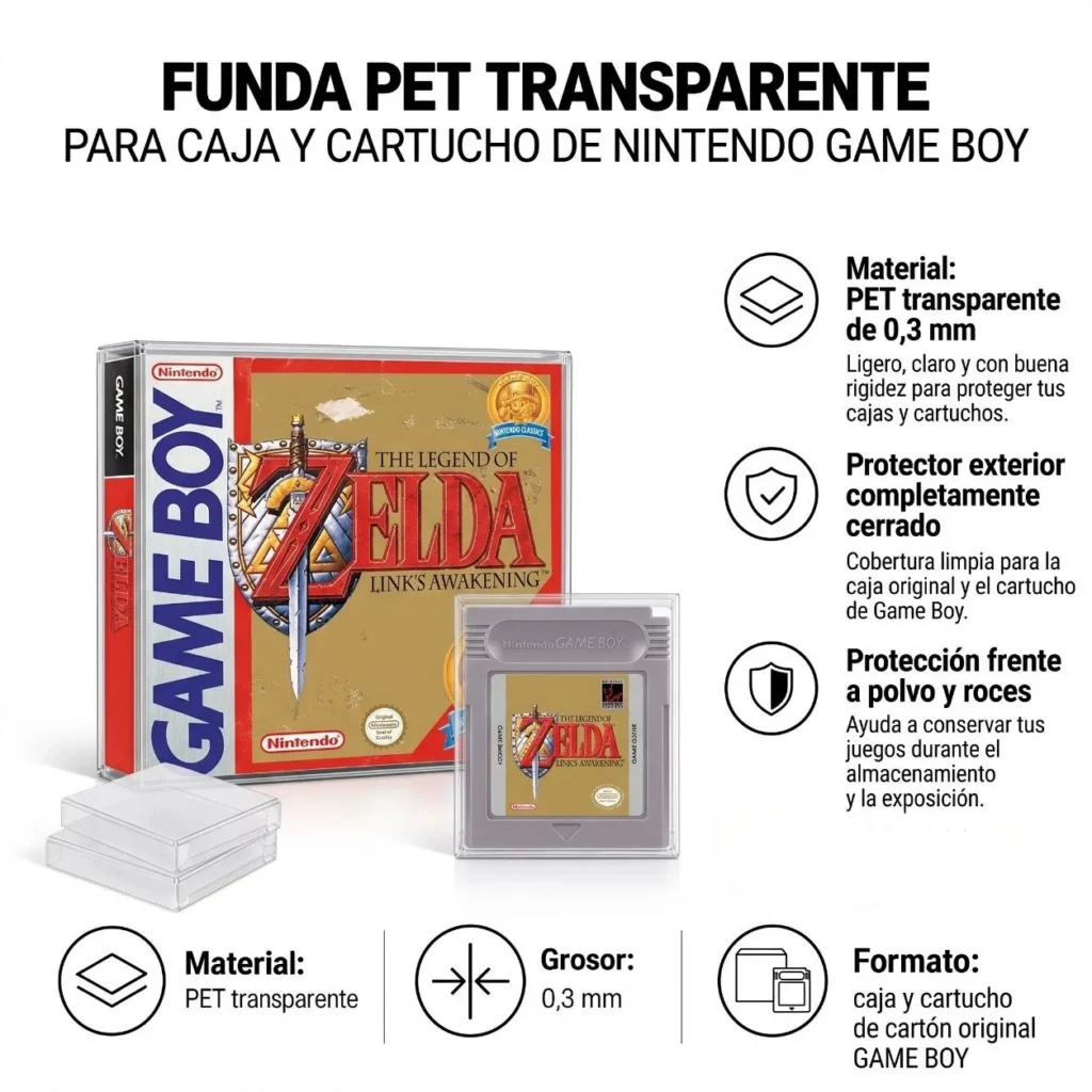 protector caja juegos game boy