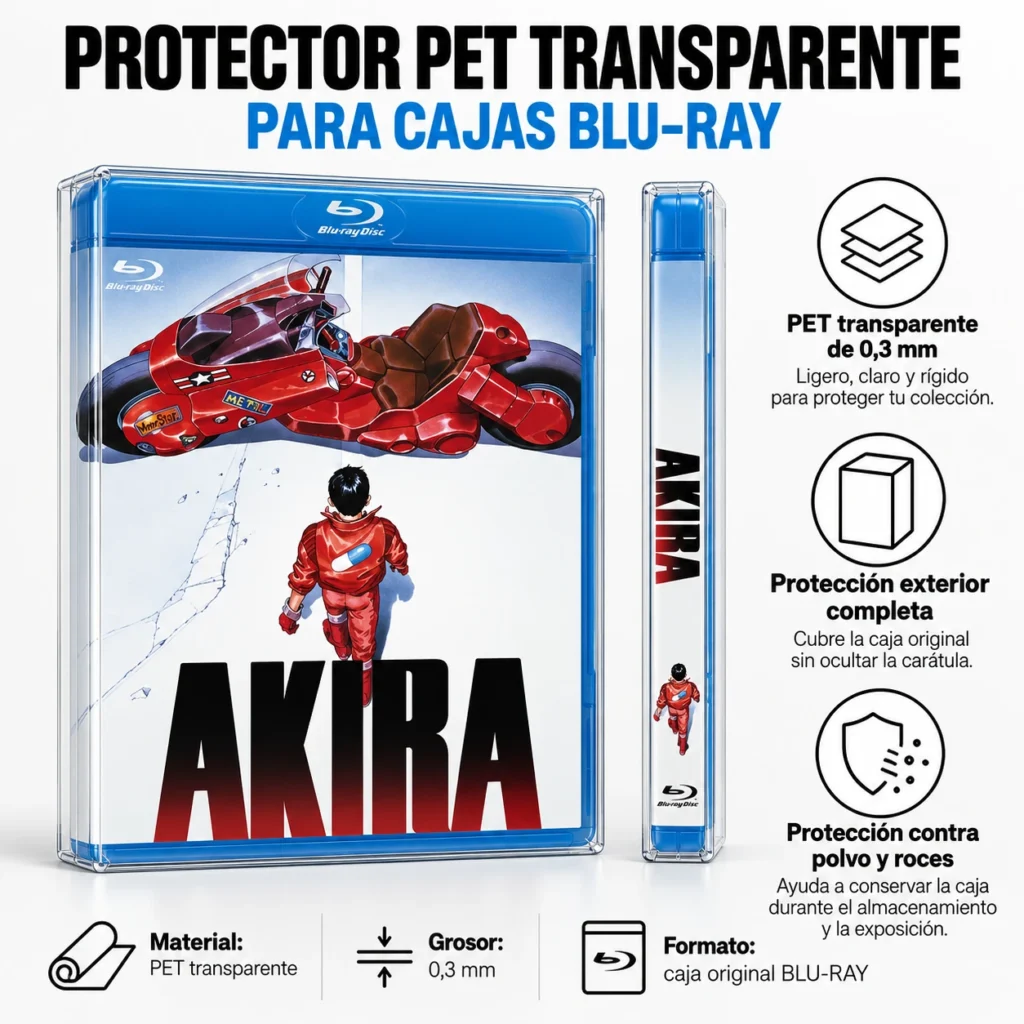 Protector PET cajas bluray