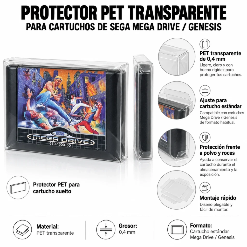 protector pet cartucho mega drive
